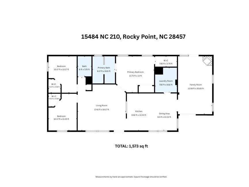 Floor plan for 15484 NC-210, Rocky Point, NC 28457